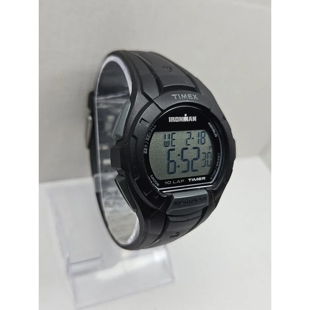 Timex Ironman Essential 10 Lap Timer Indiglo 100m Digital Mens Watch New Battery